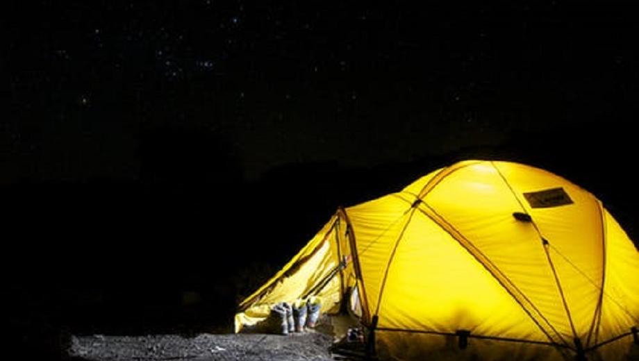 yellow tent